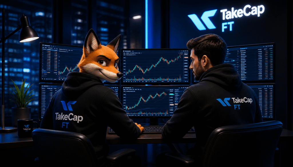 Ilustracao educacional - TakeCap FT prop trading